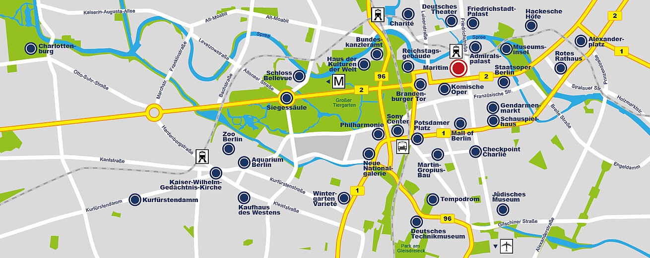 Lageplan Maritim proArte Hotel Berlin Lageplan Maritim proArte Hotel Berlin