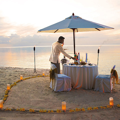 Privates Abendessen am Strand | Maritim Hotel Mauritius