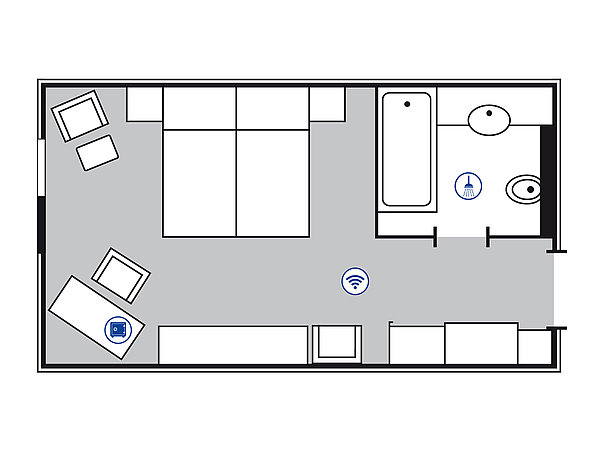 Plan de la chambre Classic | Maritim proArte Hotel Berlin