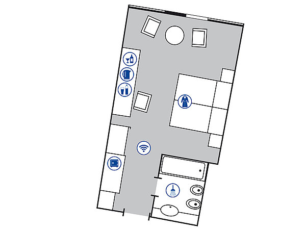 Planimetria della camera Superior | Maritim Airport Hotel Hannover