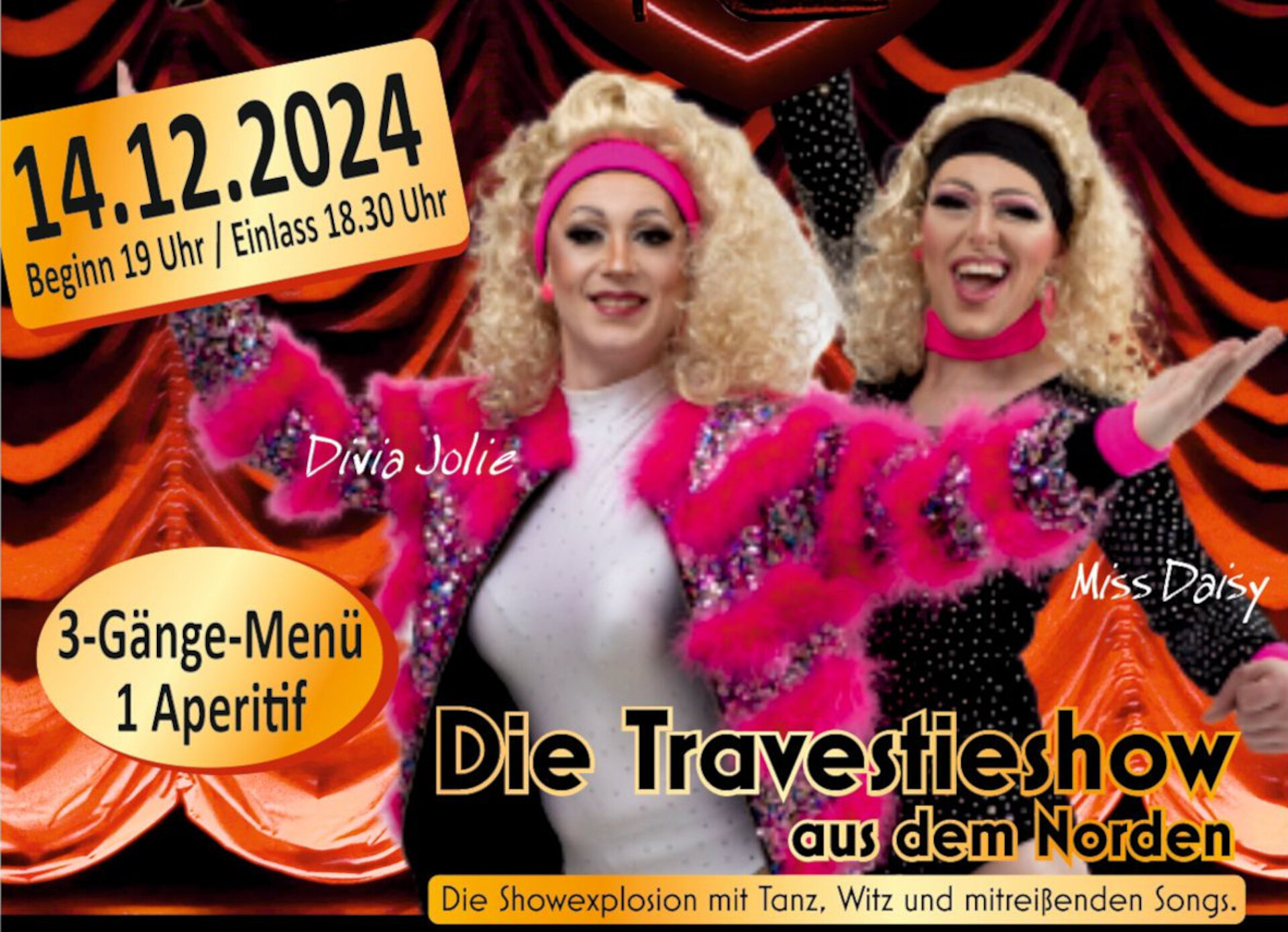 Travestieshow mit Diva Jolie und Miss Daisy im Maritim Hotel Kiel