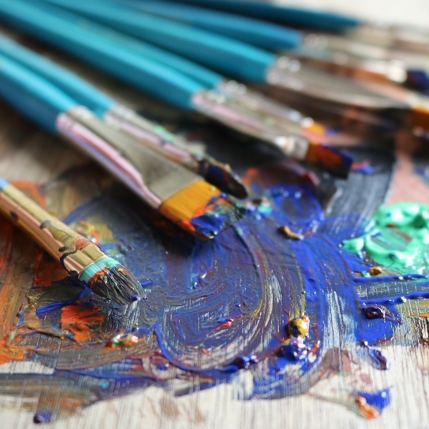Pinsel und Palette