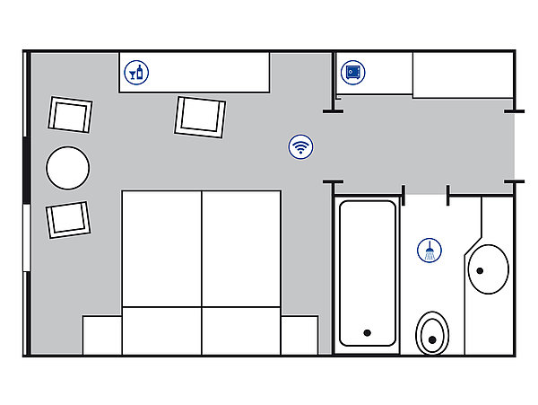 Plano de la habitación Classic | Maritim Hotel am Schlossgarten Fulda