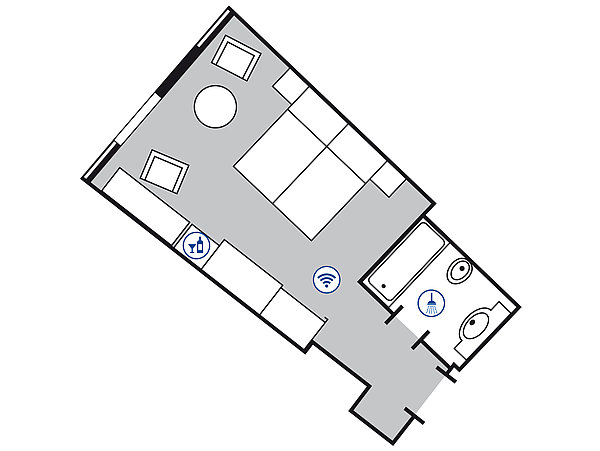 Plano de la habitación Classic | Maritim Hotel Ulm