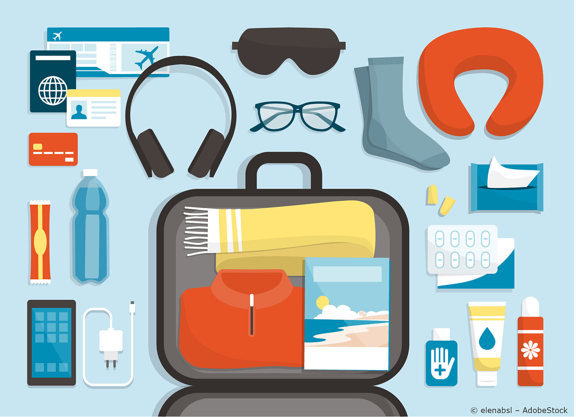 An was muss alles gedacht werden? packliste-geschaeftsreise-packuebersicht