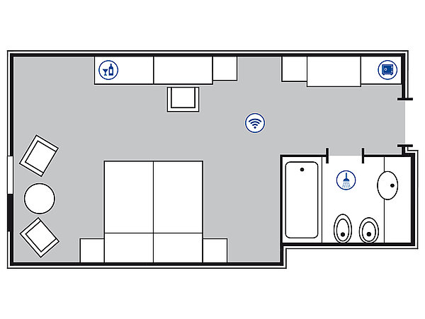 Plano de la habitación Classic | Maritim Hotel Bremen