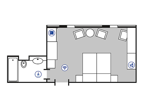 Room floor plan Classic room | Maritim Hotel Bad Wildungen