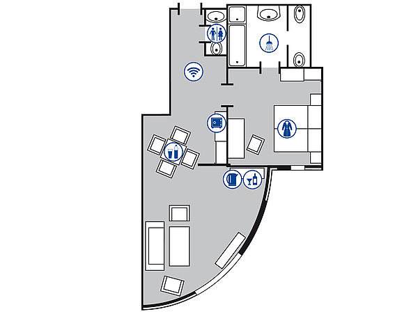 Plano de la habitación Suite Master | Maritim Airport Hotel Hannover