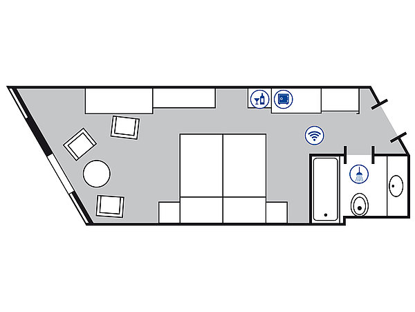 Planimetria della camera Classic | Maritim Hotel Bad Homburg