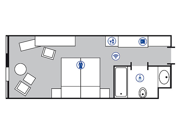 Plan de la chambre Superior | Maritim Hotel München