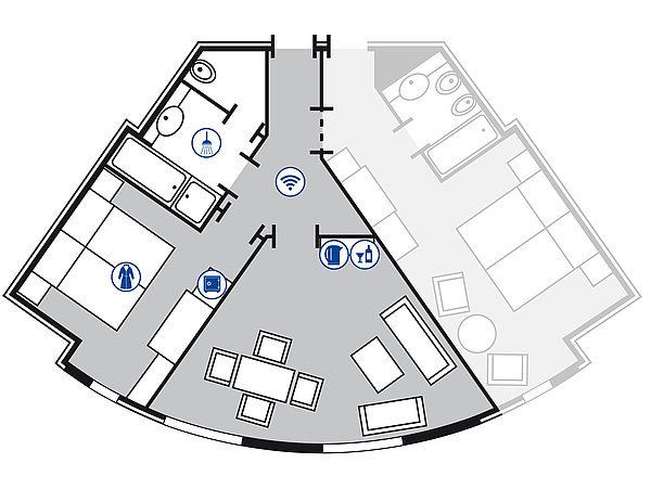 Zimmergrundriss Suite | Maritim Hotel Bremen