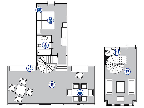 Zimmergrundriss Senior Suite | Maritim Hotel Mannheim