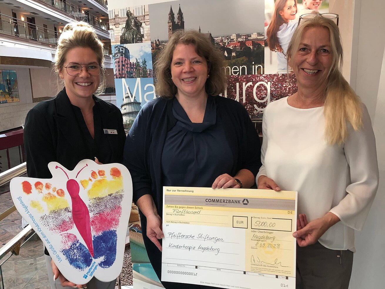 Spendenübergabe des Maritim Hotel Magdeburg an das Kinderhospiz der Pfeifferschen Stiftungen Magdeburg