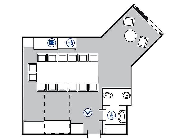 Plano de la habitación Suite Conference | Maritim Airport Hotel Hannover