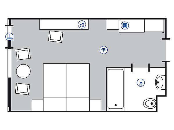 Plano de la habitación Classic | Maritim Hotel Bad Salzuflen