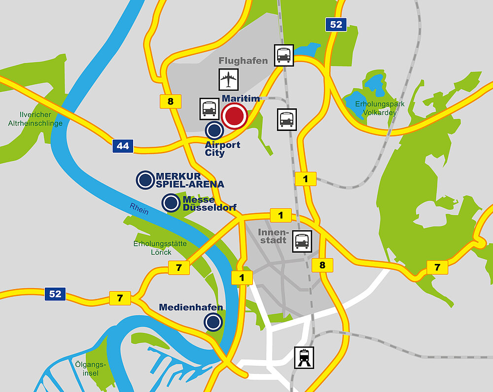 Anfahrt Flughafenhotel Düsseldorf | Maritim Hotel Düsseldorf