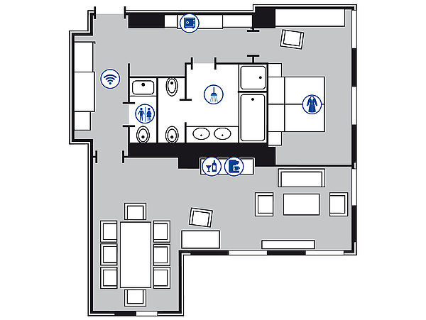 Zimmergrundriss Executive Suite | Maritim Hotel & Internationales Congress Center Dresden