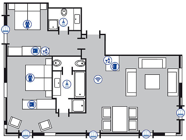 Plan de la salle Suite Luxury | Maritim Hotel Köln