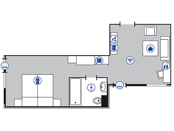 Zimmergrundriss Junior Suite | Maritim Hotel Bad Salzuflen