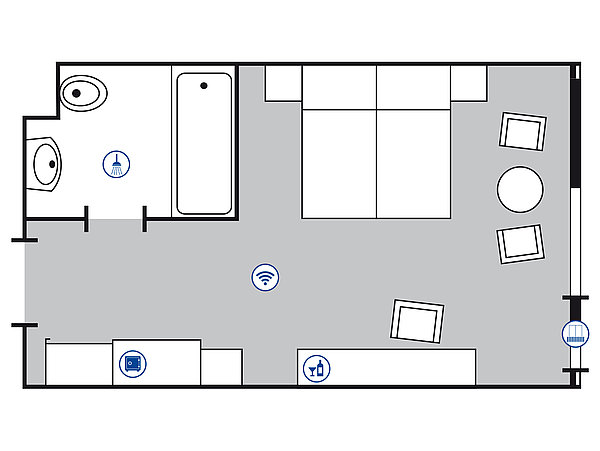 Planimetria della camera Comfort | Maritim Hotel Bad Salzuflen