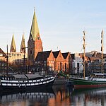 Weser promenade in Bremen