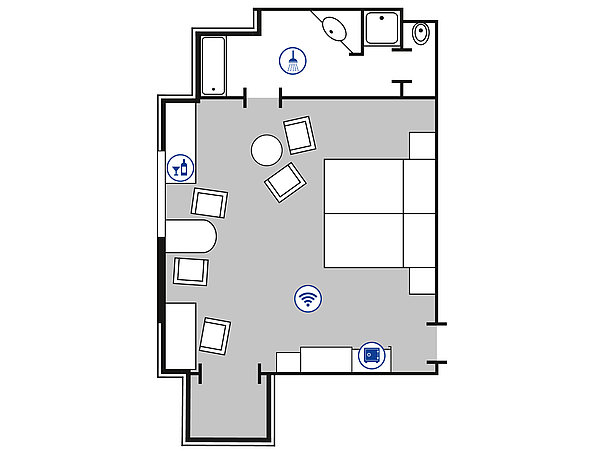 Plano de la habitación Superior | Maritim Hotel Bad Wildungen