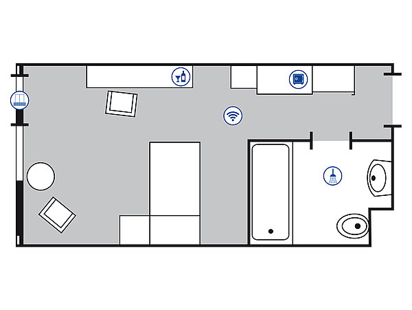 Plano de la habitación Comfort | Maritim Hotel Bad Salzuflen