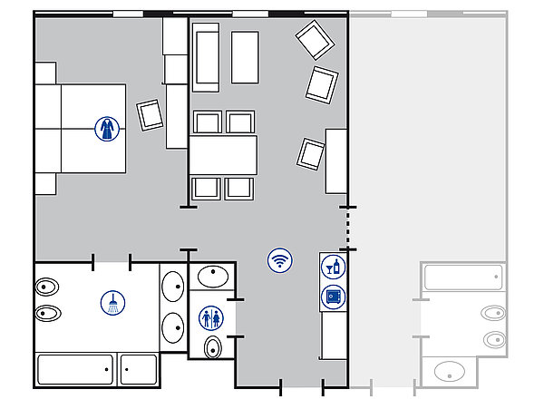 Zimmergrundriss Senior Suite | Maritim Hotel München