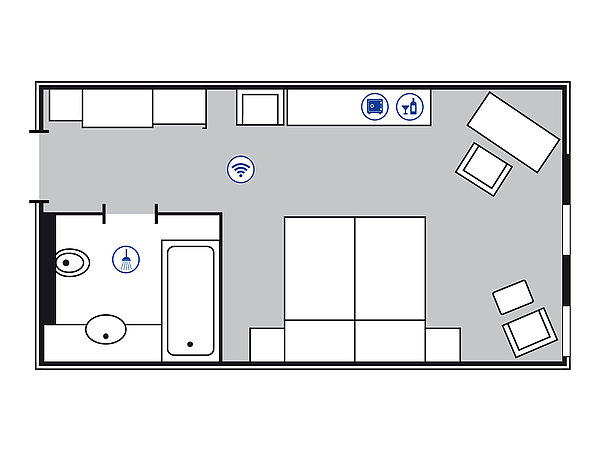 Plan de la chambre Comfort | Maritim proArte Hotel Berlin