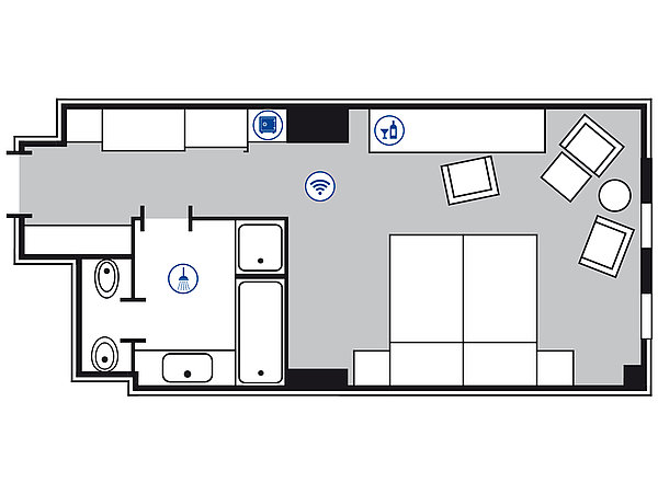 Zimmergrundriss Classic Zimmer | Maritim Hotel & Internationales Congress Center Dresden