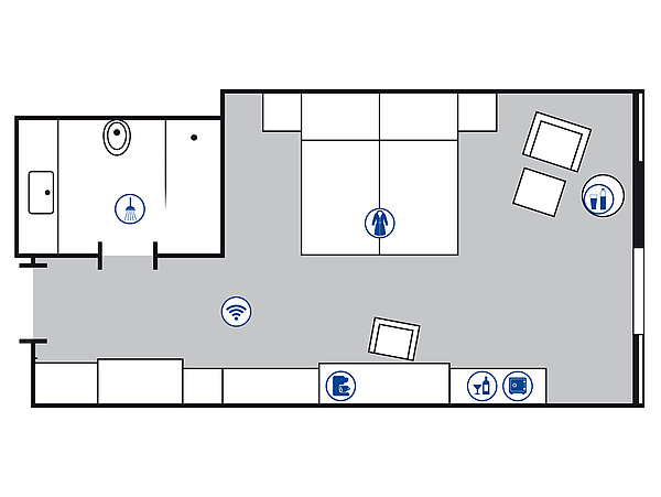 Zimmergrundriss Superior Zimmer | Maritim Hotel Stuttgart